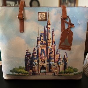 Disney Dooney & Bourke Cinderella Castle 50th Anniversary Tote. New with Tags!